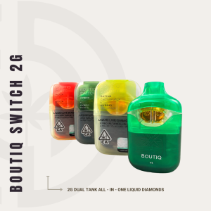 Boutiq Switch 2G liquid diamonds dual tank disposable vape